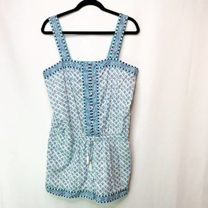 Vineyard Vines Embroidered Tiny Leaves Romper shorts Large